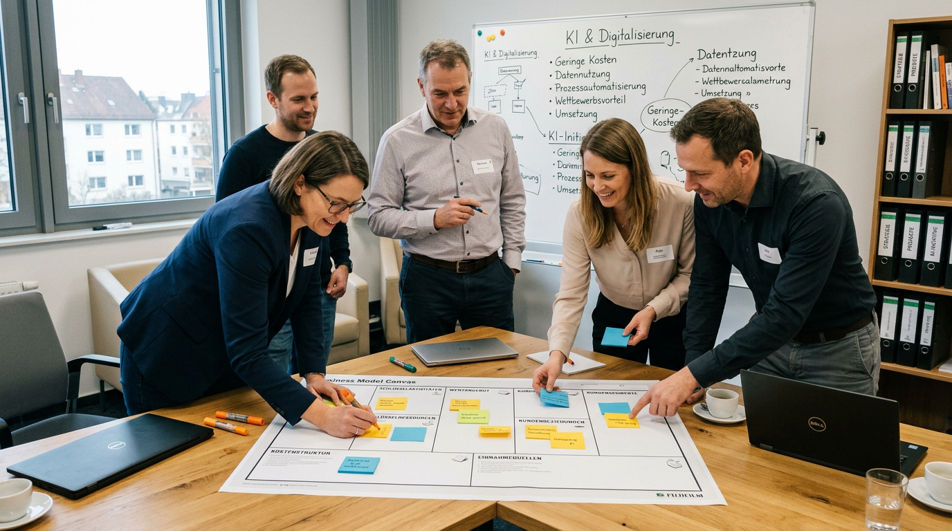 Business Model Canvas für KI-gestützte Digitale Transformation: Der praktische Leitfaden für Mittelstandsunternehmen